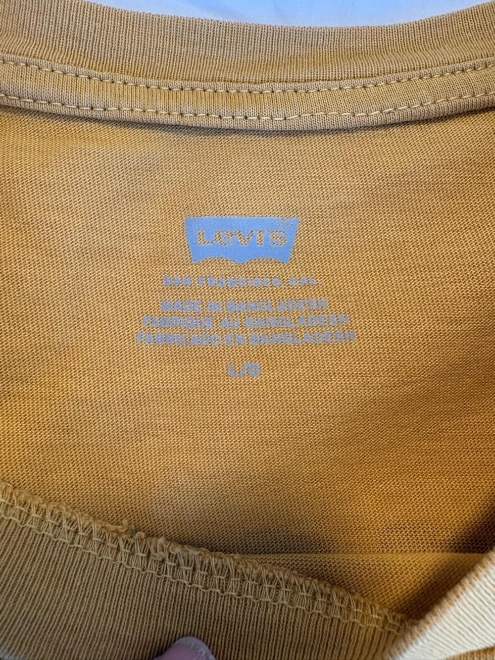 Levis World Music 501 FM Graphic Tee Mustard Yellow Size L - Picture 5 of 9
